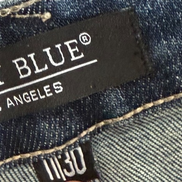 Judy Blue Los Angeles Denim Jeans Womens Size 11/30 Blue Frayed Hem Wide Leg - Picture 3 of 7